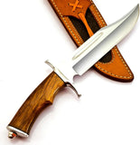 High Polished Custom Handmade Stainless steel 13 Inch Bowie Knife Perfect Grip With Premium Leather Sheath (Bowie Knife-14)