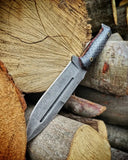 Handcrafted Tactical 12 inches Knife in Carbon Steel Shoulder Rig Accessibility, Fusion of Power and Elegance with Pure Leather Sheath  (Nakiri Knife-100)