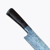 High Quality Damascus Steel Feather Pattern Blade Chef Knife Damascus Steel Chef | Kitchen Knives with Leather Sheath (San Mai Knife-1)