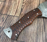 Custom Size Damascus Steel Blade Tracker Fixed Blade Knife Wood Handle with Comfortable Grip Outdoor, Hunting, Camping Knives (Tracker Knife-10)