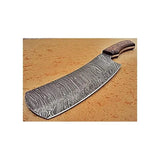 High Quality Customized Full Tang Damascus Steel Nakiri Butcher Knife with Leather Sheath Chef Kitchen Cleaver (Nakiri Knife-1)