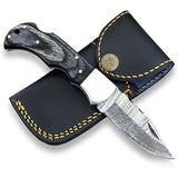 Custom Made New Style Pocket Knife Damascus Steel Outdoor Camping Folding Knives Wood Handle Tactical Knife With Sheath (Folding Knife-38)
