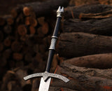 Lords of the Ring Handmade Sword of the Witchking with Wall Plaque and Leather Sheath Groomsman Gift (SWORD-7)