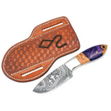 Handmade High Quality Damascus Steel Skinner Knife for Camping & Hunting Versatile Chef Knife Set for Kitchen Use (Skinner Knife-11)