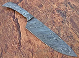 High Quality Damascus Steel Full Tang Blank Blade Knife Handmade Multi-Use for Outdoor & Camping Industrial Kitchen Application (Blank Blade Knife-24)