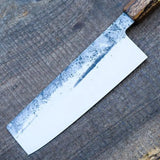 High Quality Customized Stainless Steel Chef Kitchen Cleaver Butcher Knife with Leather Sheath for Meat (Nakiri Knife-89)