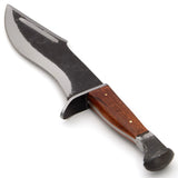 Survival Bowie Knife – Custom Handmade Carbon Steel Bowie Knife with Wood Handle, Perfect Grip, and Premium Leather Sheath, 2-Inch Blade Width, 8-Inch Blade Length (Bowie Knife-6)