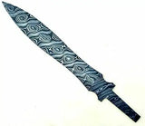 Hand Forged Blank Blade High Quality Damascus Steel Knife Multi-Functional Outdoor & Camping Knives (Blank Blade Knife-23)