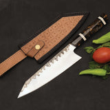 Handmade Custom Kitchen Chef Knife High Carbon Steel Top Trending Design Multi-purpose 3Cr13 Stainless Steel Leather Sheath (Chef Knife-116)