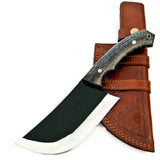 Custom Handmade Full Tang Hand Forged Serbian Cleaver Meat Cleaver Knife With Leather Sheath Butcher Knife (Nakiri Knife-66)