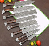 Handmade Chef Knife Set Professional Kitchen Damascus Steel 67 Layers Damascus Steel Vegetables Multi-functional Chef Knife Set (Chef Knife-29)