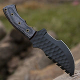 High Quality D2 Steel Tracker Knives for Outdoor Camping Handmade DIY Grade with Leather Sheath (Tracker Knife-11)