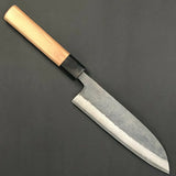 Professional Custom Handmade High Carbon Steel Blade Hand Forged Rustless Chef Kitchen Santoku Knife With Leather Sheath (Chef Knife-97)