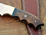 Handmade Custom Fillet Knife D2 Steel Blade Rose Wood Handle With Leather Cover Kitchen Knives (Chef Knife-133)