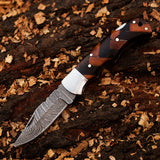 High Quality 3.75" Spanish Brown Wood Handle Pocket Knife Folding Knives Blade Length 1.18 cm and Handle Length 1.47 cm (Folding Knife-22)