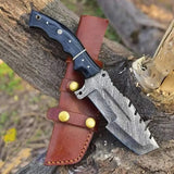 Factory Hot Selling Outdoor Portable Tactical Survival Hunting Knife Damascus Steel Wooden Handle Knives (Tracker Knife-5)
