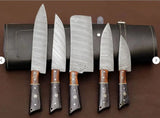 Professional Kitchen Damascus Steel 67 Layers Chef Knife Set Handmade Multi-functional Blade for Vegetables Multi-Purpose Use (Chef Knife-35)