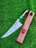 Handmade Knife Chef Knives , Carbon Steel Chef Knife ,Wood & Resin Handle , Anniversary Gifts, Christmas Gifts (Chef Knife-9)