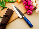 Wholesale Best 13 Inch Handmade Japanese Chef Knife 67 Layers Carbon Steel Resin Handle Leather Bag Stainless Kitchen Tool (Chef Knife-127)