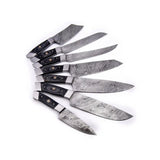 Handmade Modern Design Damascus Steel Chef Knife Set High Quality Custom Kitchen Knife Pure Leather Sheath Stainless Steel 5pcs (Chef Knife-76)