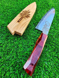 Handmade Knife Chef Knives , Carbon Steel Chef Knife ,Epoxy Resin Handle , Anniversary Gifts, Christmas Gifts (Chef Knife-5)