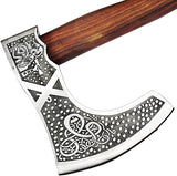 Custom Handmade 19-Inch D2 Steel Axe Damascus Steel Hunting Hatchet Wood Handle Industrial Forged Camping Tool Protected Cover (Tomahawk Axe-64)