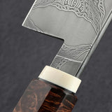 Meat cleaver Stainless Steel Chef Kitchen Cleaver Etching On Blade Butcher Knife With Risen Handle For Kitchen Uses. (Nakiri Knife-82)