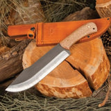 Best Bowie Knife – Custom Handmade Carbon Steel Bowie Knife with Wood Handle, Perfect Grip, and Premium Leather Sheath, 2-Inch Blade Width, 8-Inch Blade Length (Bowie Knife-4)