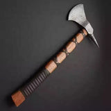 Custom Handmade Damascus Axe 19 Inches Damascus Steel Hunting Hand Forged Camping With Protected Cover (Tomahawk Axe-49)