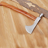 Custom D2 Steel Tomahawk High-Strength Outdoor Camping Hatchet Wood Handle Leather Sheath Industrial Damascus Steel Axe Head DIY (Tomahawk Axe-84)