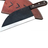 Handmade Custom D-2 Steel Damascus Cleaver Wenge Wood Handle Kitchen Butcher Knife for Chef Use Meat Cleave (Nakiri Knife-61)