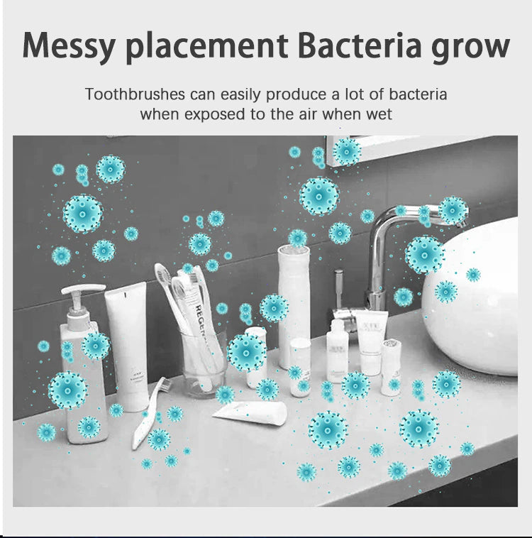 Smart UV Toothbrush Disinfection Rack Punch-free Rack Wall-mounted Toothpaste Squeezer Automatic Induction Toothbrush Holder