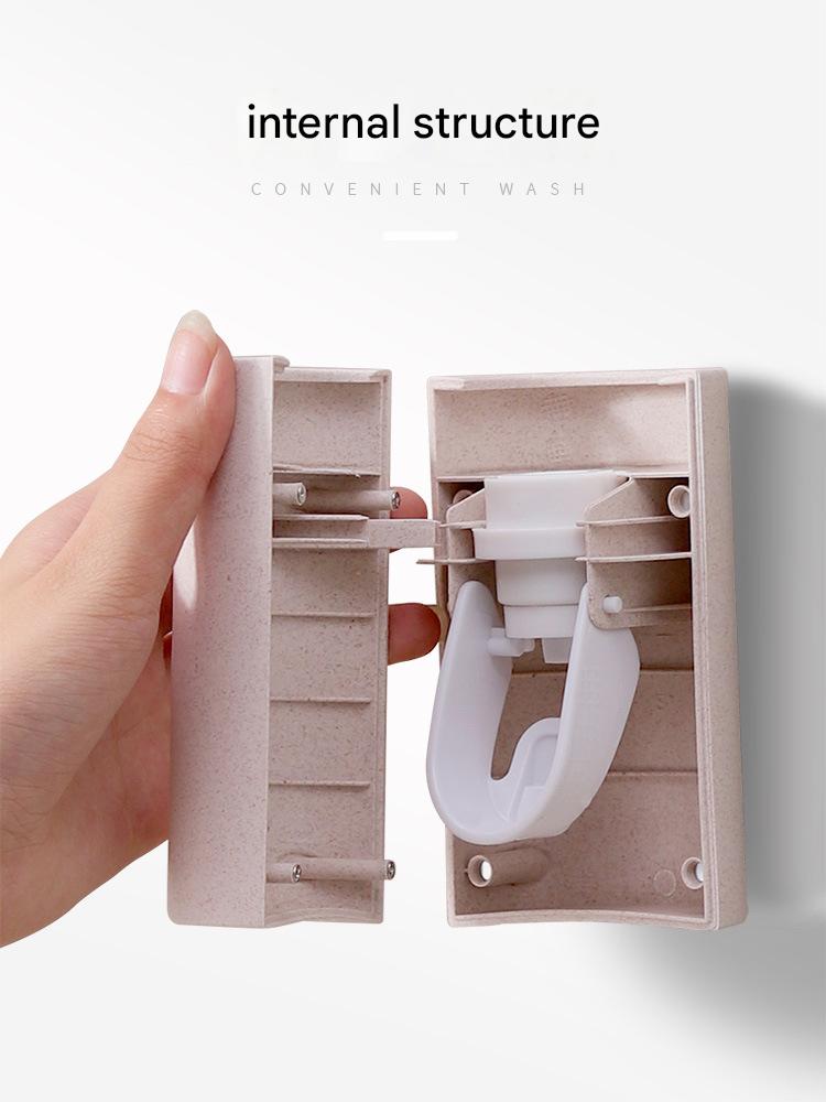 1Pcs Wheat Stalk Automatic Toothpaste Squeezer Set Suction Wall-type Non-punching Lazy Toothpaste Rack