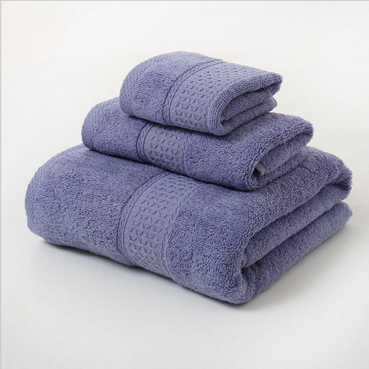 Pure Cotton, Plain Color, Towel, Long-staple Cotton Bath Towel, Three-piece Set, Towel, Home Furnishing
