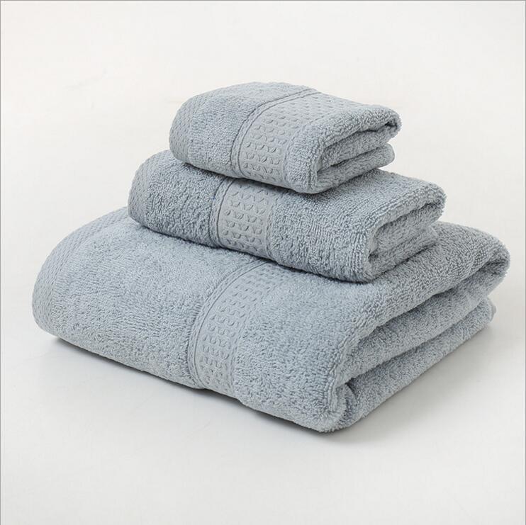 Pure Cotton, Plain Color, Towel, Long-staple Cotton Bath Towel, Three-piece Set, Towel, Home Furnishing