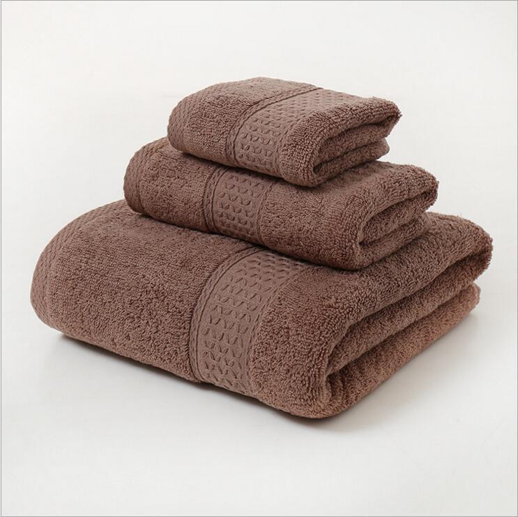 Pure Cotton, Plain Color, Towel, Long-staple Cotton Bath Towel, Three-piece Set, Towel, Home Furnishing
