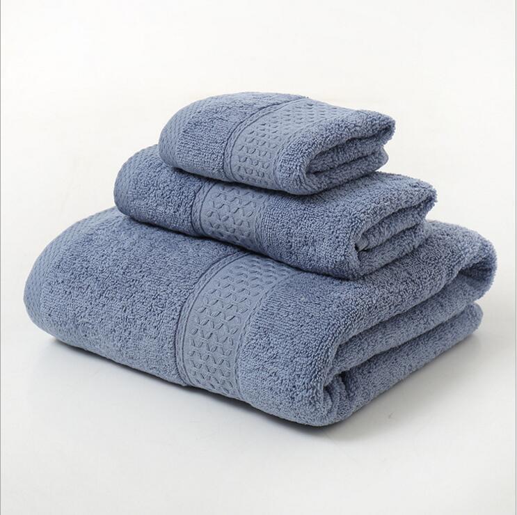 Pure Cotton, Plain Color, Towel, Long-staple Cotton Bath Towel, Three-piece Set, Towel, Home Furnishing