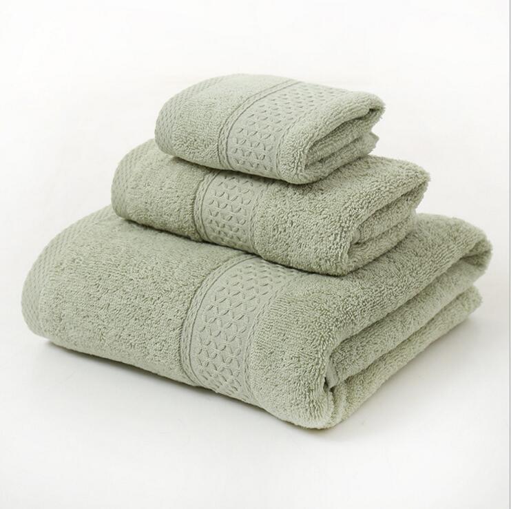 Pure Cotton, Plain Color, Towel, Long-staple Cotton Bath Towel, Three-piece Set, Towel, Home Furnishing