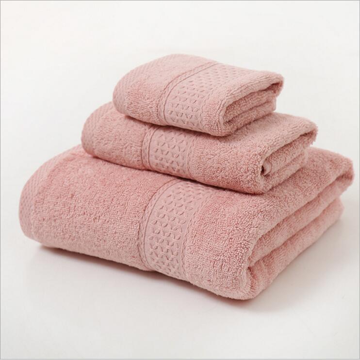 Pure Cotton, Plain Color, Towel, Long-staple Cotton Bath Towel, Three-piece Set, Towel, Home Furnishing