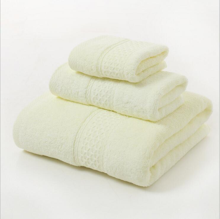 Pure Cotton, Plain Color, Towel, Long-staple Cotton Bath Towel, Three-piece Set, Towel, Home Furnishing