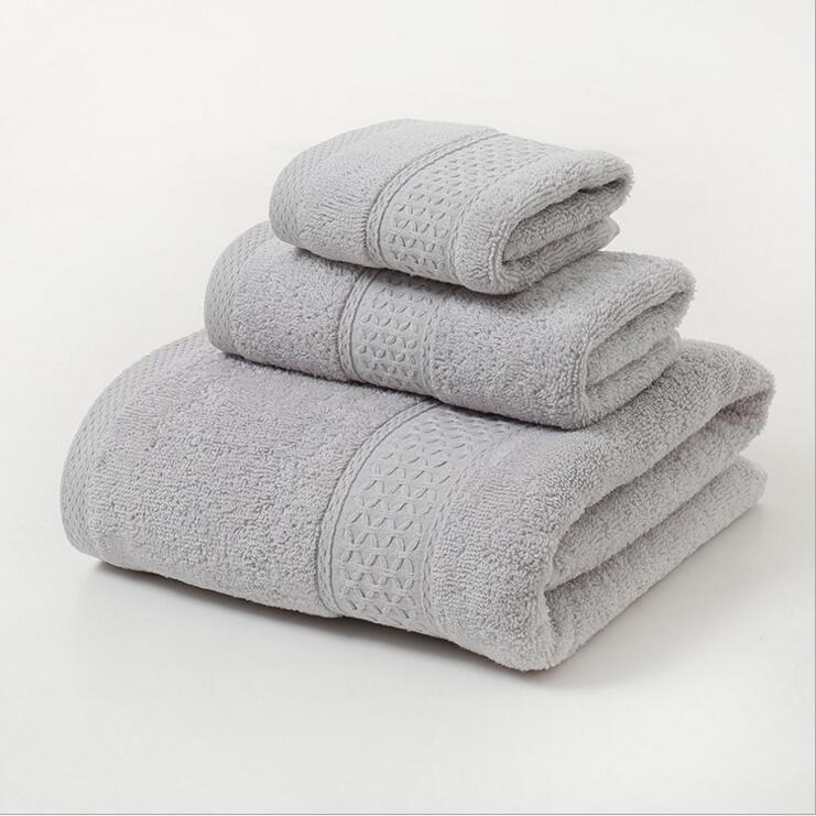 Pure Cotton, Plain Color, Towel, Long-staple Cotton Bath Towel, Three-piece Set, Towel, Home Furnishing