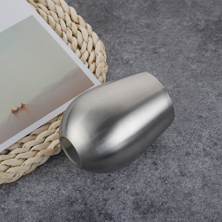 Stainless Steel Single Layer Eggshell Cup 304U Type Water Drop 550ml Eggshell Thermos Cup