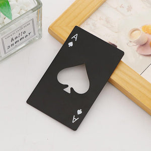 1Pcs Ace Of Spades Credit Card Type Corkscrew Bottle Opener