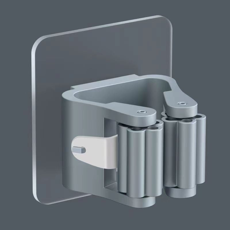 4Pcs Mop Hook Mop Rack Free Punching Clip Bathroom Rack Strong Wall Hanging Storage