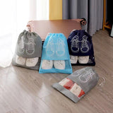 Shoes Non-woven Fabric Storage Shoe Bag Drawstring Travel Convenient Shoe Bag Dustproof Storage Household Transparent Shoe Cover Storage Bag