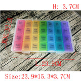 Large Portable 28-grid Medicine Box One Week Medicine Storage Box Carry-on Sealed Medicine Seven-day Medicine Box Transparent PP Box