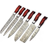 Handmade Custom Damascus Steel Chef Knife Set Stainless Steel Blade with Pure Leather Sheath for Kitchen & Dining Use (Chef Knife-71)