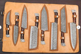 Handmade Chef Knife Set Professional Kitchen Damascus Steel 67 Layers Damascus Steel Vegetables Multi-functional Chef Knife Set (Chef Knife-29)