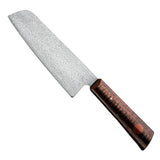Customized High Quality Damascus Steel Chef Kitchen Cleaver Butcher Knife With Rose Wood Handle For Kitchen Uses. (Nakiri Knife-85)