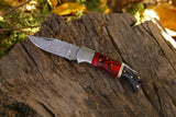 Damascus Steel Folding Pocket Knife Outdoor Camping EDC Tactical Hunting Survival Knives (Folding Knife-14)